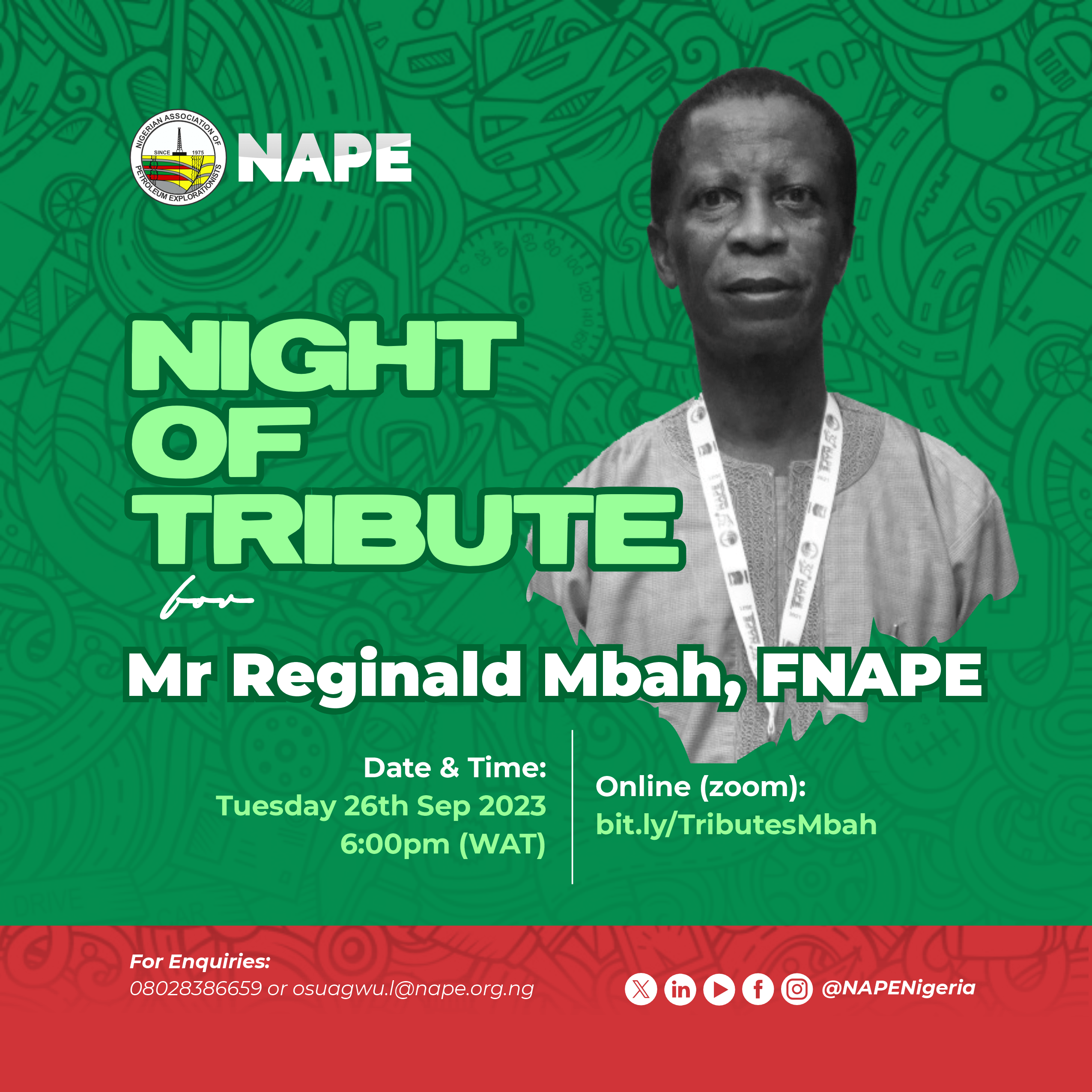 Transition to Glory of Late Mr. Reginald Mbah, FNAPE