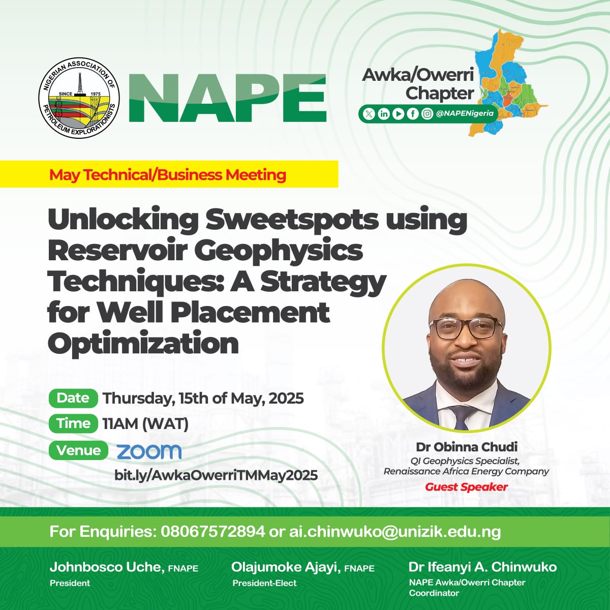 Awka/Owerri Chapter May Technical/Business Meeting