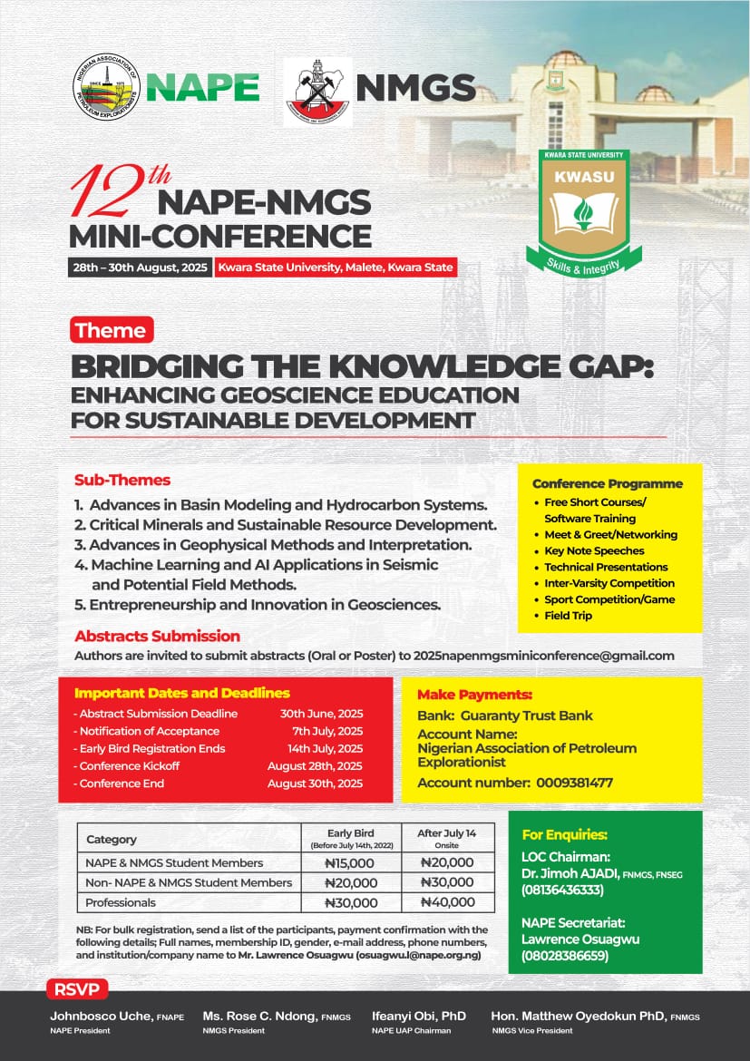 12th NAPE – NMGS Mini-Conference