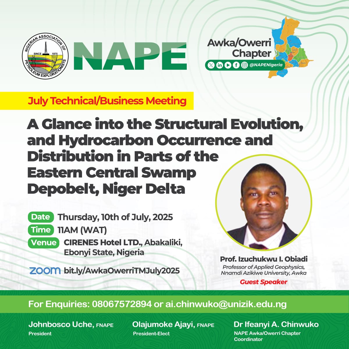 Awka Owerri Chapter July Technical/Business Meeting